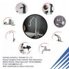 3 Hole Solid Brass Matte Black Industrial Camper Laundry Utility Rv Wet Bar Kitchen Faucet with Pull Down Sprayer