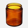 Wholesale 4oz 8oz 16oz 32oz Amber Clear Glass Jars with Plastic or Metal Cap for Candle Food Storage