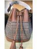 Original design ladies bucket bag hand-held messenger bag imported TOGO cowhide wool houndstooth tweed