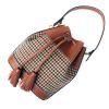 Original design ladies bucket bag hand-held messenger bag imported TOGO cowhide wool houndstooth tweed