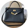 Litchi pattern togo leather one shoulder messenger Kelly bag leather 25 28 32 hand-held genuine leather women's bag lock Kelly