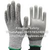 Anti Cut Level 5 13 Gauge HPPE Liner PU Coated Cut Resistant Gloves