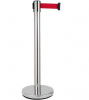 Retractable Stainless Steel Queue Stanchion Pole ,Concert Crowd Control Barrier Queue Stand for Sale