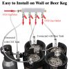 Aluminum 2 Way CO2 Distribution Manifold with Barb Check Valve for Beer Air Distributor Homebrewing