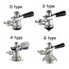 European Sankey Keg Coupler valve S Type Draft Beer Dispenser Tap With Safety Pressure Relief Valve