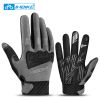 INBIKE Sport Gym Men Fabric Gloves Touch Screen Full Finger Mountain Bike Bicycle Cycle Cycling Gloves MC010