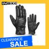 INBIKE Goatskin Leather Gloves Breathable 5mm Thickened EVA Pads Touch Screen Racing Motorbike Gloves CM310