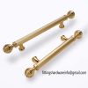 Modern Gold/black gold/white leather European Bedroom Crystal glass leather cabinet Handles and knobs