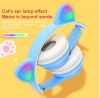 Future New Product Pink Cat Ear LED Light Cute t Girl Gaming Headset With Mic ENC Noise Reduction HiFi Channel RGB Wireless Headphone