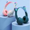 Future New Product Pink Cat Ear LED Light Cute t Girl Gaming Headset With Mic ENC Noise Reduction HiFi Channel RGB Wireless Headphone