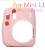 For Instax Mini 11 Camera Case PU Leather Soft Silicone Cover Bag for Fujifilm Polaroid Film Camera Bag with Shoulder Strap