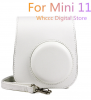 For Instax Mini 11 Camera Case PU Leather Soft Silicone Cover Bag for Fujifilm Polaroid Film Camera Bag with Shoulder Strap