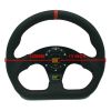 JDM Universal OM D-Shape Steering Wheel Modified Racing 13Inch 320mm Leather Flat Drift Car Rally Sport Simulated Game With Logo