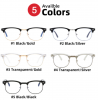 VIVIBEE Classic Semi Rimless Anti Blue Light Blocking Glasses Men Square Ray Filter Eyeglasses Frames Computer Women Goggles