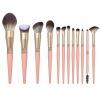 Luxury Bling Rhinestone Makeup Brush Set High Quality Synthetic Hair Face Eye Lip Cosmetic Tools