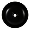 Bathroom Matte Black Ceramic Porcelain Countertop Round Vessel sink wash basin