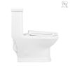 Bathroom skirted design vitreous china ceramic Dual-flush elongated one-piece cupc toilet