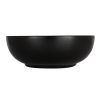 Bathroom Matte Black Ceramic Porcelain Countertop Round Vessel sink wash basin