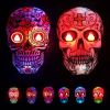 Halloween Skull Lamp Colorful Acrylic Led Night Light Motion Sensor Wall Lamps Auto Sensing Nightlights for Holidays Home Child