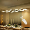 Modern LED Ceiling Chandelier Hanging Light Fixture, Aluminum 60W LED Chandelier Dimmable LED Pendant Light for Dinning Room