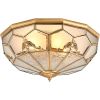 hot sale circular brass copper glass lampshade E14*4 bedroom ceiling light living room contemporary lamp