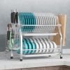 Hot Product Stainless Steel 2 Tiers Storage Holder Kitchen Organizer Multifunction Rack