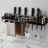 Wall Mounted Spice Racks Metal Aluminum Organizer Rack Shelf Storage Rack For Kitchen Storage