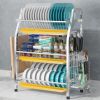 Hot Product Stainless Steel 2 Tiers Storage Holder Kitchen Organizer Multifunction Rack