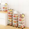 Kitchen Household Multipurpose Adjustable 2 3 4 5 Tier Basket Holder With Pulley For Furit