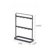 white and black 2 tiers Metal Mobile Phone key holder Sundries Desk Organizer Metal Storage Rack For Office Home