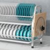 Hot Product Stainless Steel 2 Tiers Storage Holder Kitchen Organizer Multifunction Rack