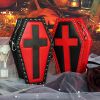 Personality women bag coffin shape crossbody bag new fothic pu leather girls bag