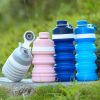 Reusable Silicone Water Bottle BPA Free Collapsible Foldable Sports Drinking Bottle for Outdoor