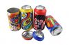 Custom cola shape tin cans metal tin cans for sock packing with removable lid