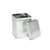 Customized design square airtight tea tin canister food grade printing packing box