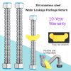 100CM-10M 304 Stainless Steel Basin&Toilet Water Weaved 1/2"plumbing Hose,bathroom Heater Connect Corrugated Pipes Wrench Pipe