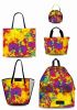 5Pcs in 1set  canvas bag custom Lightweight Durable washable travel  Beach Tote Bag for Shopping Grocery Sport Gym Swimming