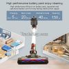 Digital display cordless vacuum cleaner with strong suction power