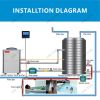 air to water Circular heat pump water heater,air source heat pump electric heating machine,heat pump home appliances Commercial 18KW