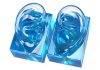 Clear Acrylic Demonstration Earmold Show Ear Display to Display Hearing Aid Medical Science Right Ear Single Box