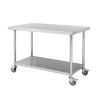 Stainless steel workbench double-layer custom kitchen operation tablerack commercial lotus table cutting table packaging table 