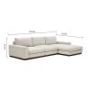 Fabric sofa tofu block three-person small apartment living room Nordic cream style Italian style is very simple