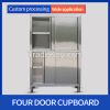 Commercial kitchen stainless steel four door cupboard