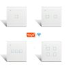 EU Smart Touch Switch Wifi KAISI 1 2 3 4 GANG 86 Glass Panel inteligente tuya wall touch switch