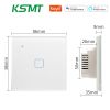 EU Smart Touch Switch Wifi KAISI 1 2 3 4 GANG 86 Glass Panel inteligente tuya wall touch switch