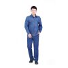 Summer thin denim men's auto repair cotton labor protection clothes welder factory maintenance wear-resistant breathable long sleeved electric welding work clothes denim suit Height 160-190, wearable Starting from 10 sets