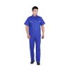 Summer cotton work clothes suit men's short sleeved summer wear-resistant electric welding factory work clothes summer thin breathable labor protection clothes work clothes Height 160-190, wearable Starting from 10 sets