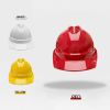 Standard V-shaped helmet construction site construction engineering construction helmet leader safety helmet electric power electrician Supervision Labor Protection anti smashing white 500 top selling