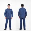 Summer thin denim men's auto repair cotton labor protection clothes welder factory maintenance wear-resistant breathable long sleeved electric welding work clothes denim suit Height 160-190, wearable Starting from 10 sets