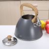 Stainless Steel Whistling Tea Kettle Whistling Tea Pot, Works For All Stovetops 3.0L